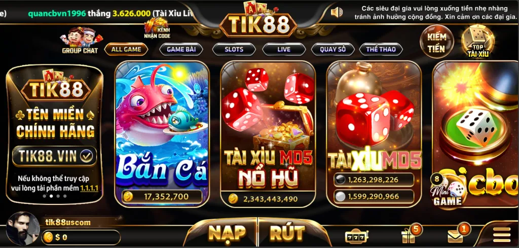 Săn Cá Thưởng Tiền Tik88