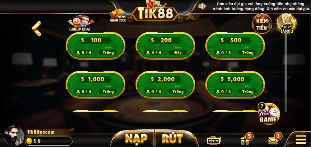 Game bài đổi thưởng Tik88
