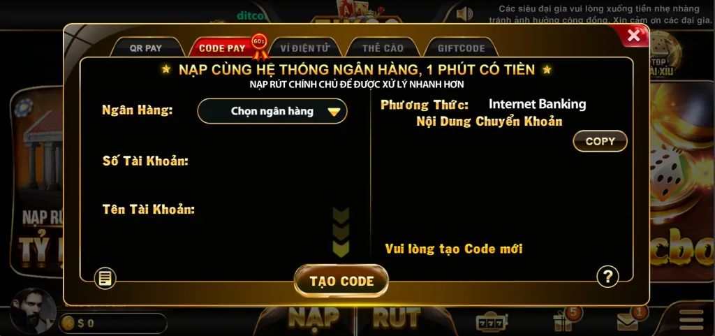 Nạp Tiền Tik88